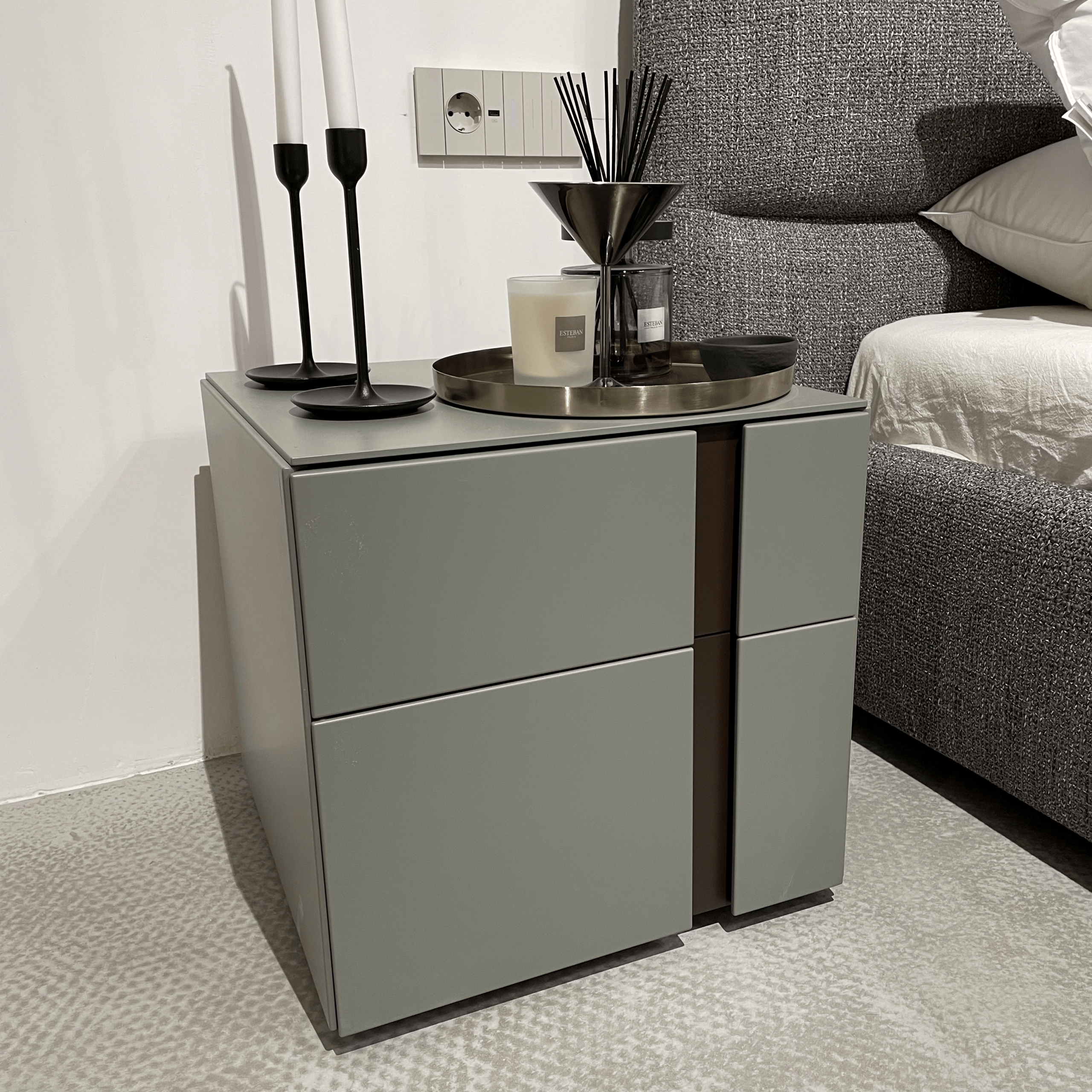 Noptiera Tramato Lino & Verde Salvie - OUTLET - SANGIACOMO