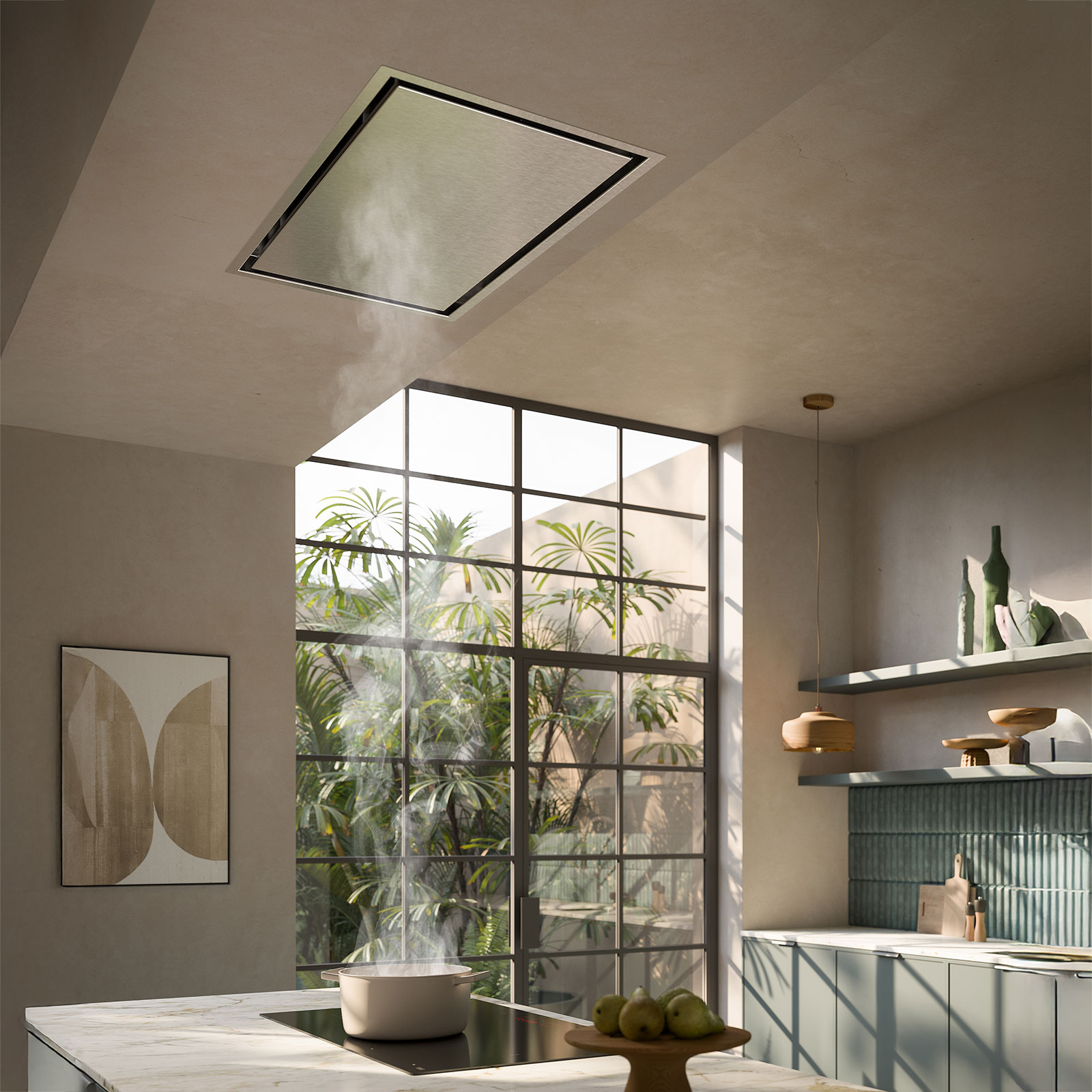 Hota Falmec de plafon Nube Island 90cm Inox - OUTLET - falmec - imagine 2